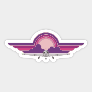 Piper Warrior Sunrise Wings Sticker